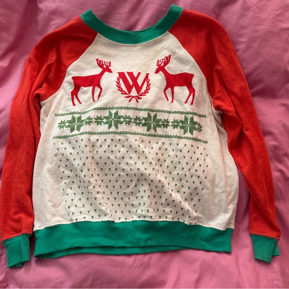 WILDFOX Christmas ugly sweater sweatshirt top long  sleeve size small - Picture 2 of 6